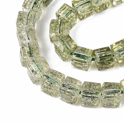 Crackle Transparent Glass Beads Strands GLAA-N062-6mm-02-1