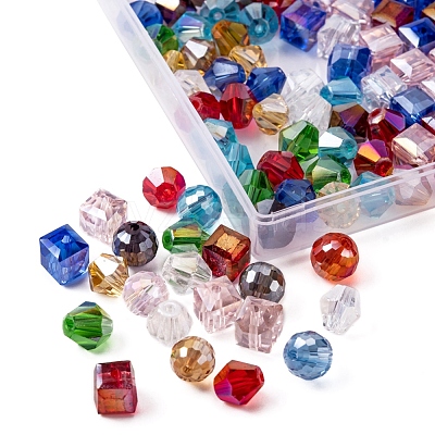 150Pcs 3 Style Electroplate Glass Beads Strands EGLA-YW0001-38-1