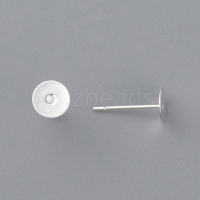 304 Stainless Steel Stud Earring Findings STAS-H436-24S-6mm-1