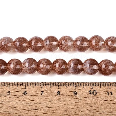 Transparent Half Spray Painted Glass Beads Strands GLAA-Q110-02A-08-1