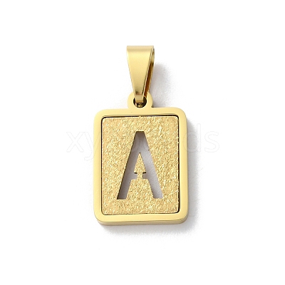 304 Stainless Steel Alphabet Pendants STAS-S152-01G-A-1