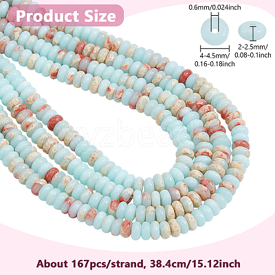 Synthetic Imperial Jasper Beads Strands G-WH0035-31C-1