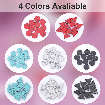 96Pcs 8 Style Synthetic Turquoise Cabochons G-AR0004-54-1