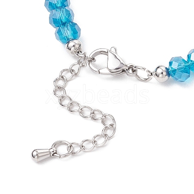4Pcs Ocean Series Zinc Alloy Charm Bracelets BJEW-JB11899-1