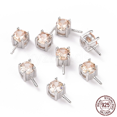 Rhodium Plated 925 Sterling Silver Peg Bails STER-D035-47P-02-1