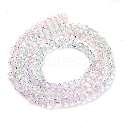 Transparent Painted Glass Beads Strands LS-DGLA-A034-T1mm-A23-1