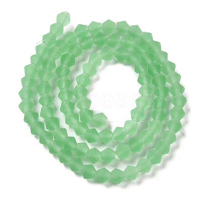Imitate Austrian Crystal Frosted Glass Beads Strands EGLA-A039-T6mm-MD24-1