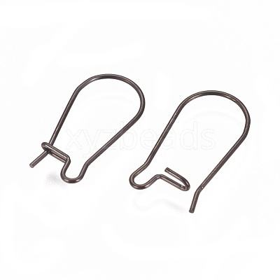 304 Stainless Steel Hoop Earrings Findings Kidney Ear Wires X-STAS-L216-22C-B-1