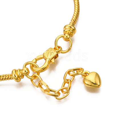 Brass European Style Bracelet Making MAK-R011-03G-1