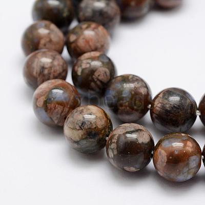 Natural Glaucophane Beads Strands G-K209-04A-12mm-1