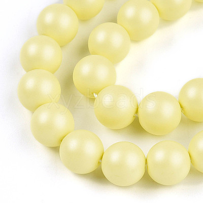 Baking Paint Pearlized Glass Pearl Bead Strands HY-N002-8mm-B03-1