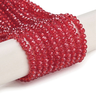 Baking Paint Transparent Glass Beads Strands DGLA-A034-J2mm-B01-1