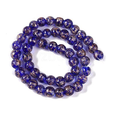 Handmade Gold Sand Lampwork Beads LAMP-Z009-01P-1