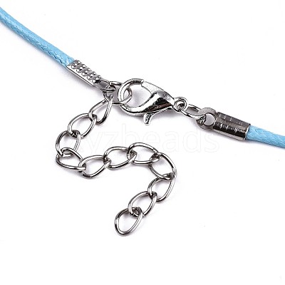 Waxed Cotton Cord Necklace Making MAK-S034-009-1