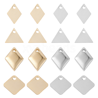 64Pcs 8 Style Brass Charms KK-BC0009-54-1
