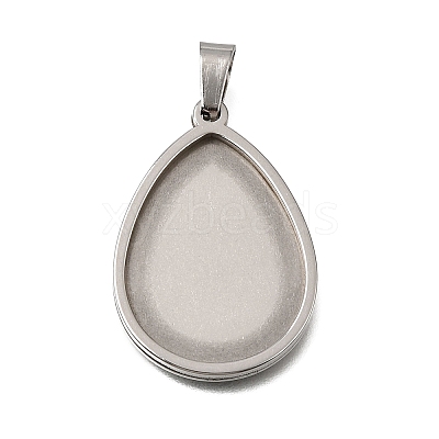 304 Stainless Steel Pendant Cabochons Settings SA-CBA8A58-01B-P-1