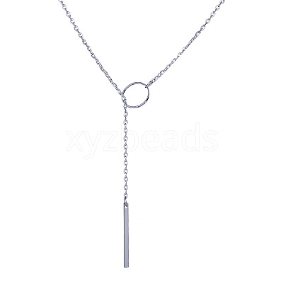 Alloy Ring & Stick Lariat Necklaces for Women WG56D22-02-1
