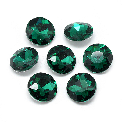 Pointed Back Glass Rhinestone Cabochons RGLA-T029-8mm-16-1