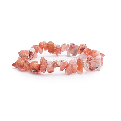 Natural Red Agate Chips Beaded Jewelry Set SJEW-JS01232-04-1