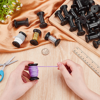 Beech Wooden Empty Spools for Wire WOOD-WH0051-05B-1