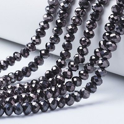 Electroplate Transparent Glass Beads Strands EGLA-A034-T10mm-UA08-1