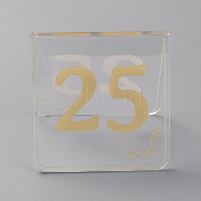 Acrylic Table Number Sign AJEW-WH0505-90B-1