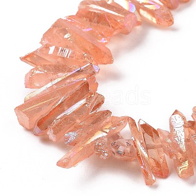 Natural Quartz Crystal Points Beads Strands G-K181-B23-1