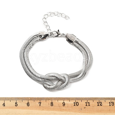 Iron Snake Chain Bracelets for Women BJEW-G744-01P-1-1