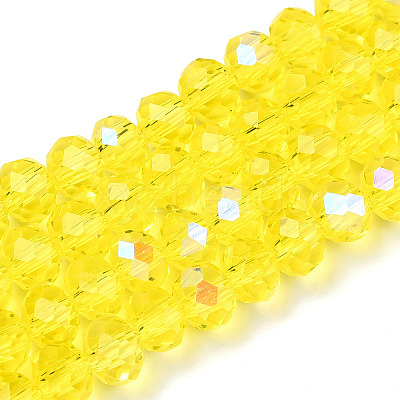 Electroplate Glass Beads Strands EGLA-A034-T3mm-L28-1