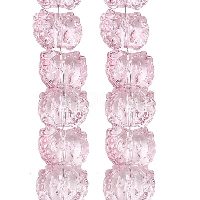 Electroplate Baking Paint Transparent Glass Beads Strands GL-CBA17FF-02G-1