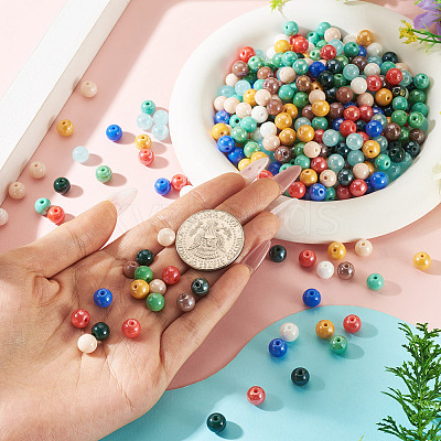 325G Electroplate Round Glass Beads Strands EGLA-TA0030-10-1