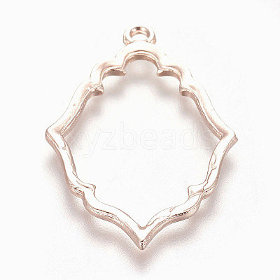 Rack Plating Alloy Open Back Bezel Pendants LS-X-PALLOY-Q351-06RG-FF-1