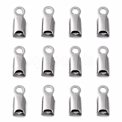 Tarnish Resistant 304 Stainless Steel Folding Crimp Ends X-STAS-R063-29-1
