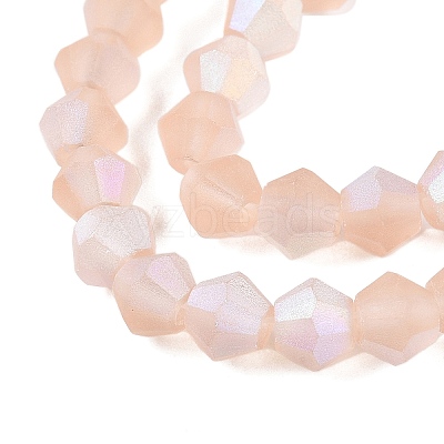 Imitate Austrian Crystal Bicone Frosted Glass Beads Strands EGLA-A039-T4mm-MB12-1