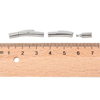 Tarnish Resistant Column 304 Stainless Steel Bayonet Necklace Clasps STAS-O035-05-1