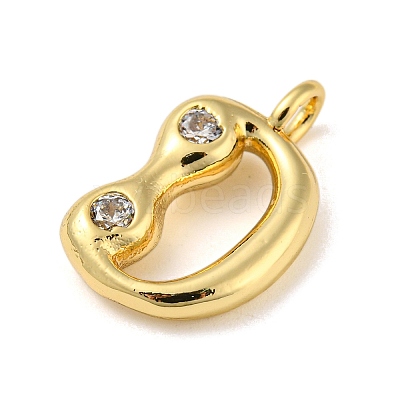 Rack Plating Brass Micro Pave Cubic Zirconia Pendants KK-A200-24G-D-1