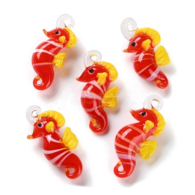 Handmade Lampwork Pendants LAMP-S068-08B-1