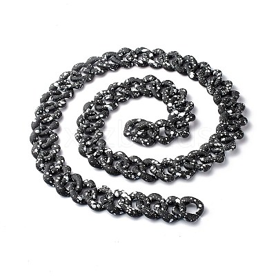 Spray Painted CCB Plastic Curb Chains AJEW-JB01046-04-1