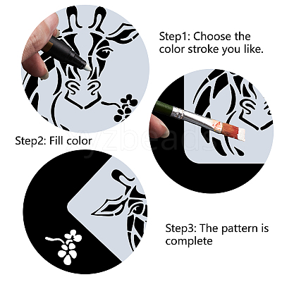 PET Plastic Drawing Painting Stencils Templates DIY-WH0244-063-1