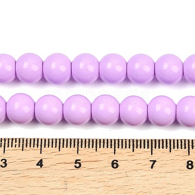 Painted Glass Bead Strands DGLA-S071-8mm-B38-1