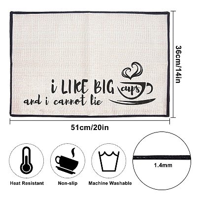 Coffee Theme Diablement Fort Cup Mats AJEW-WH0201-005-1