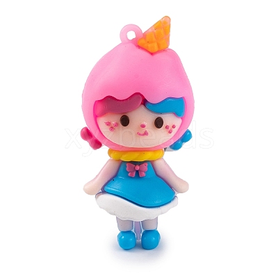 Girl Doll PVC Plastic Pendants KY-S172-12C-1