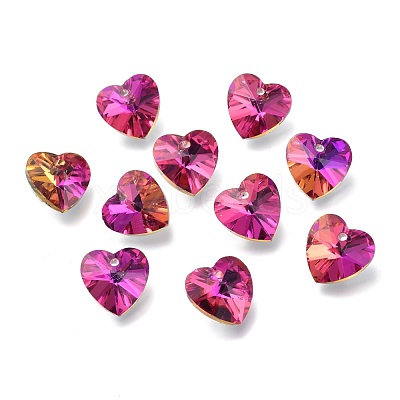Faceted Glass Charms RGLA-L026-B02-1