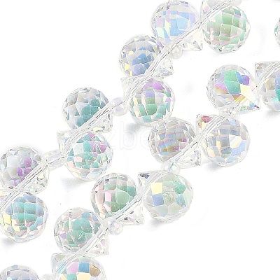 Electroplate Glass Beads Strands EGLA-D030-17X-1