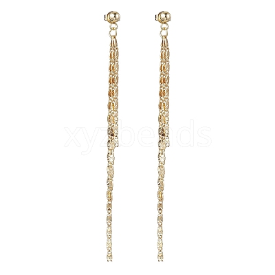 Brass Tassel Chain Drop Earrings for Women EJEW-JE05745-1