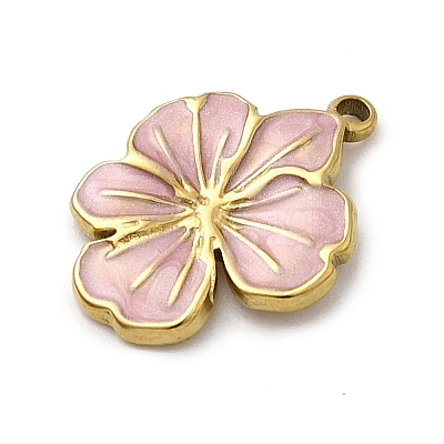 304 Stainless Steel Enamel Pendants STAS-I355-09G-03-1