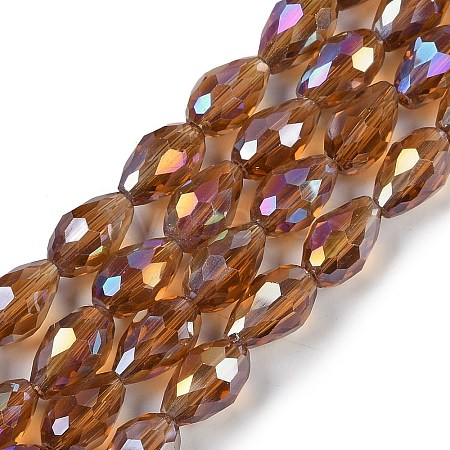 Transparent Electroplate Glass Beads Strands LS-EGLA-N013-T10mm-B16-1