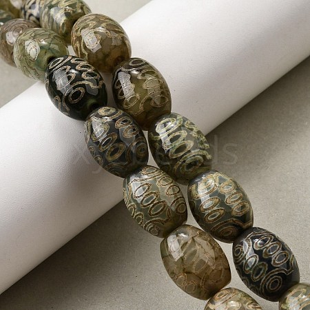 Tibetan Style dZi Beads Strands G-S389-A11-1