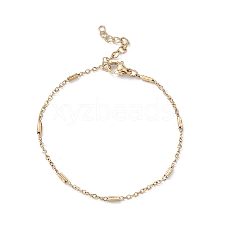 Ion Plating(IP) 304 Stainless Steel Satellite Chain Bracelets for Men Women STAS-B039-12G-1