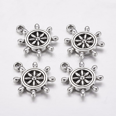 Tibetan Style Alloy Pendants TIBEP-A122979-AS-FF-1